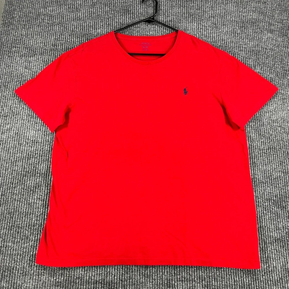 Polo Ralph Lauren Shirt Mens XL Extra Large Red Short Sleeve Crew Casual Comfort